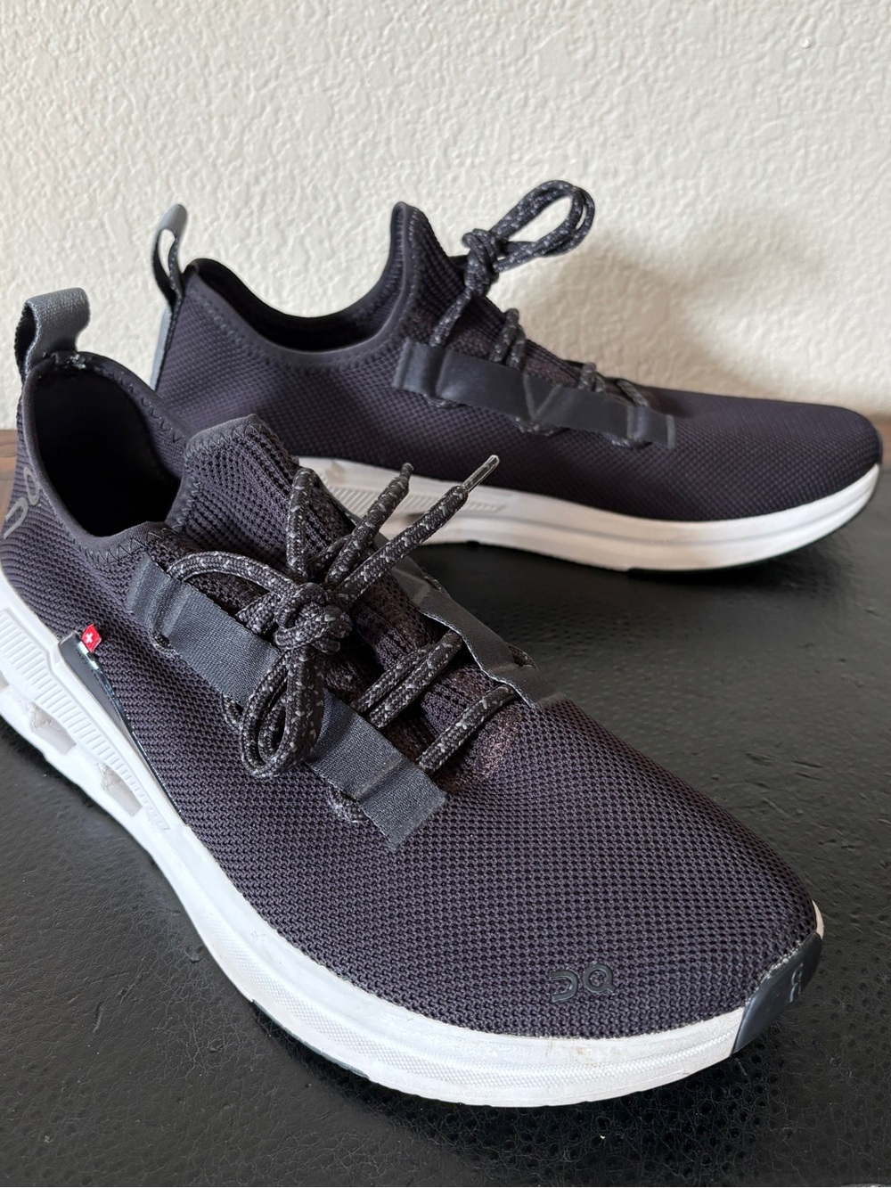 On Cloudeasy Men Black Mesh Comfort Athleisure Running Shoe Size 12